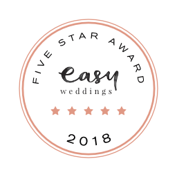Easy Weddings Badge Award Five Star 2018